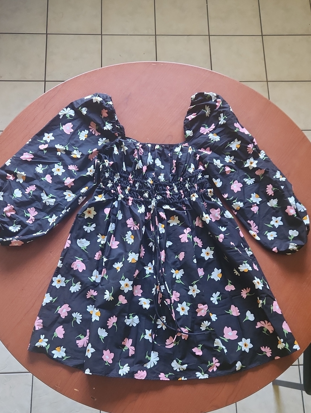 Dress Kate Spade Black Pink and White Floral Pattern